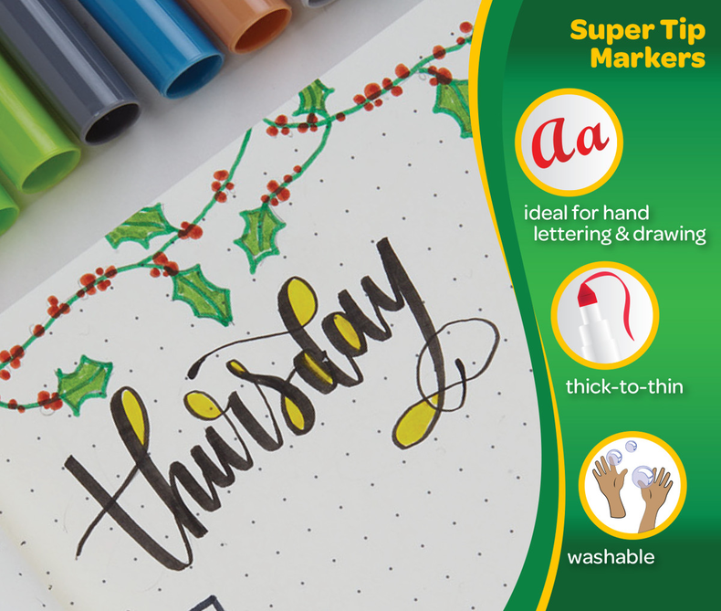 Crayola Supertips 50 Pack Felt Tip Colouring Pens Markers BRAND NEW